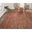 Tapis en laine tissé à la main en brun / rouge-122417000