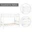 Lit simple superposé au-dessus blanc avec - Fabrication. Améliore le décor de la chambre à coucher. L 80,59 po x l 42,44 po et H 59,87 po