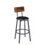 Ensemble de table de bar avec 2 tabourets de bar. Siège en polyuréthane souple avec dossier.-326251438-326251439