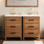 48'' Bathroom Vanity With Ceramic Sink, Natural Wood Colour, Tip - Out Drawer For Small Things 48.8'' Freestanding Separate Modern Look, Drawers Daily Use