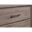 Commode de rangement contemporaine 1 tiroir 6 poignées en métal avec finition chêne gris