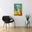 Visit The Usa Vintage Abstract Architecture Mountain Wall Art Print 1 Piece Wrapped Canvas Wall Art-1696216169