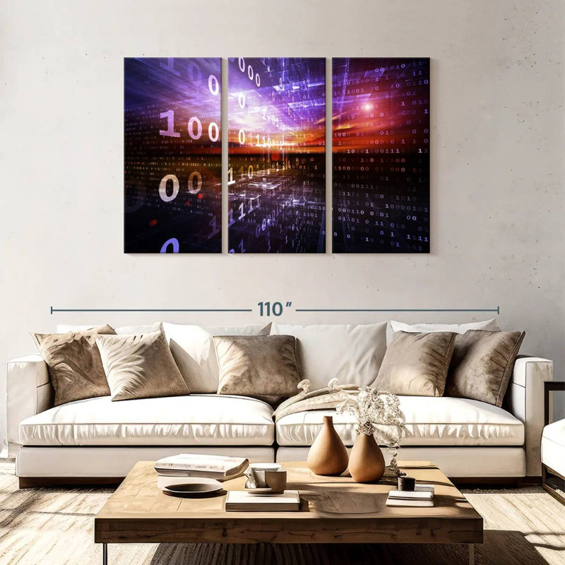 Keiri Digital Numbers, 48" H x 74" W