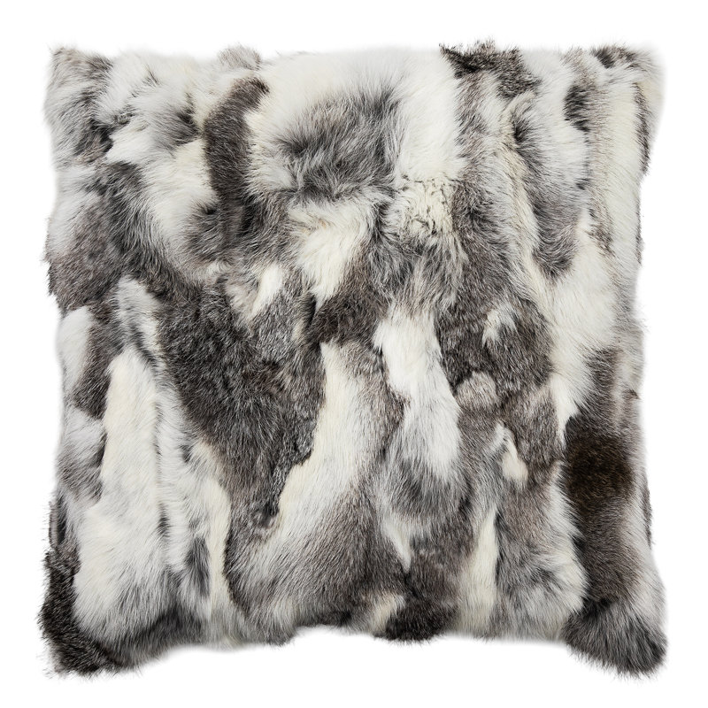 Coussin Mira, Gris, H 18 po x l 18 po