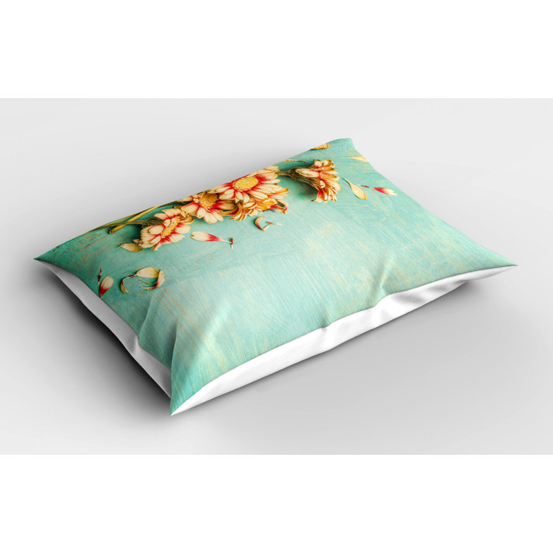 Green/Yellow/Blue Polyester Microfiber Piece Sham, Twin