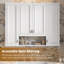 Armoire de salle de bain moderne 41 po avec 5 tablettes réglables, tablette ouverte, charnières à fermeture douce, armoire à pharmacie murale pour salle de bain, blanc