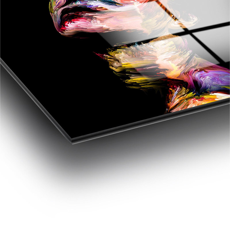 Elegant Decorative Tempered Glass Painting, 19.7 x 27.6 Inches | 100% Tempered Glass, Thickness: 0.16 Inches | Perfect for Home Decor, Living Room, and Office | Stunning Art Piece with Modern Aesthetic