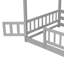 Lit superposé Montessori pour deux personnes avec glissade, escalier de rangement, éclairage DEL et tablette de chevet amovible, gris-2055595980-2055595983