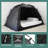 Bed Tent Canopy With Light Strip - Pop Up Privacy Sleeping Tent with 2 Doors, Light Reducing & Breathable Design, Portable Frame, Black-111787499