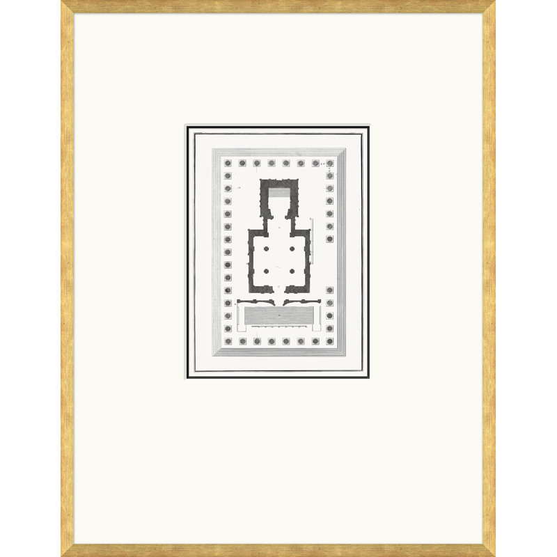 Plan d'étage - Impression encadrée sur papier (B)