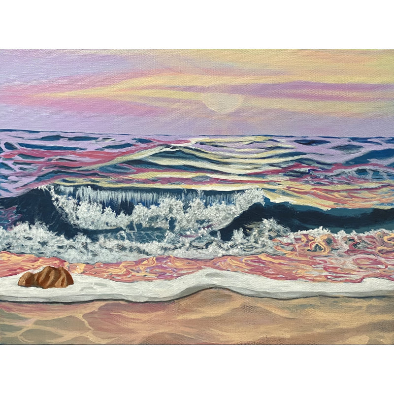 The Sea 099 Print by Alicia Lopez, 25.25" H x 31.25" W x 0.875" D