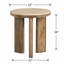 Table d'appoint ronde en bois brun
