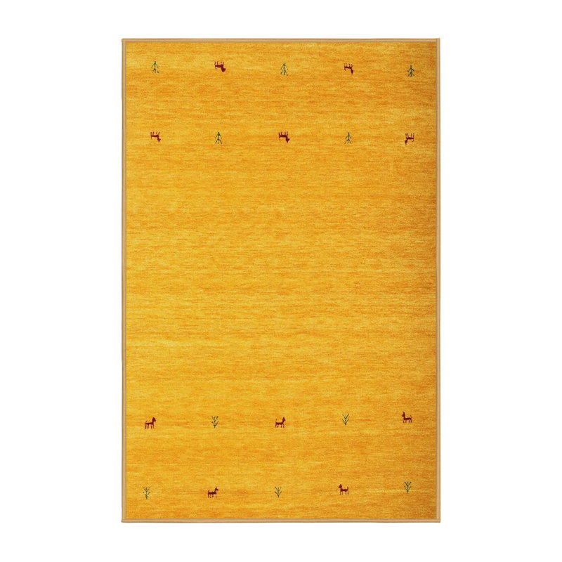 Tapis jaune Avaline, Rectangle 7 pi x 9 pi
