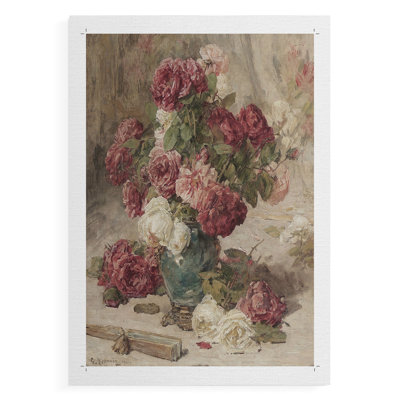 Impression florale rétro Lxxli - impression sur toile seulement - non encadrée