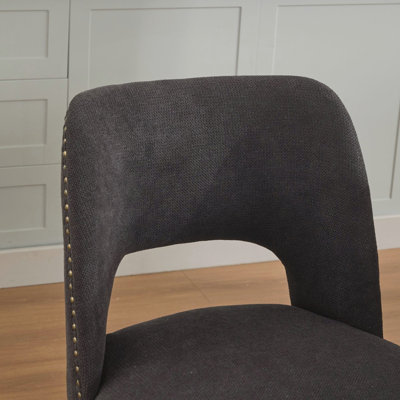 Wooden Dining Chairs Set of 2, Modern Fabric Upholstered Dining Room Chair for Kitchen Dining Room