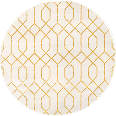 Tapis contemporain blanc cassé Corando