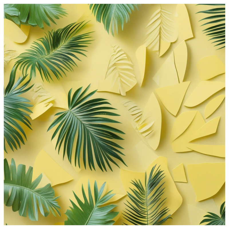 Couvertures de feuilles de palmier tropicales, L 60 po x H 80 po