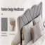 Structure de lit plateforme double moderne, tapissier, lattes en bois