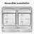56-60"W*58"H Semi-Frameless Double Sliding Tub Door with Tempered Glass-117410195