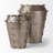 Small Champagne Metal W/Studs Vase-114208655-114208656