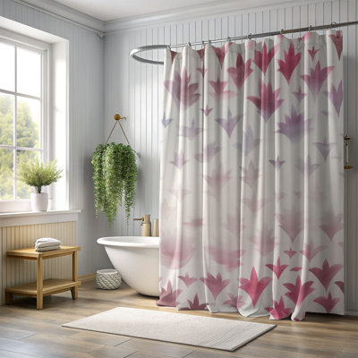 Rideau de douche rose de qualité supérieure
