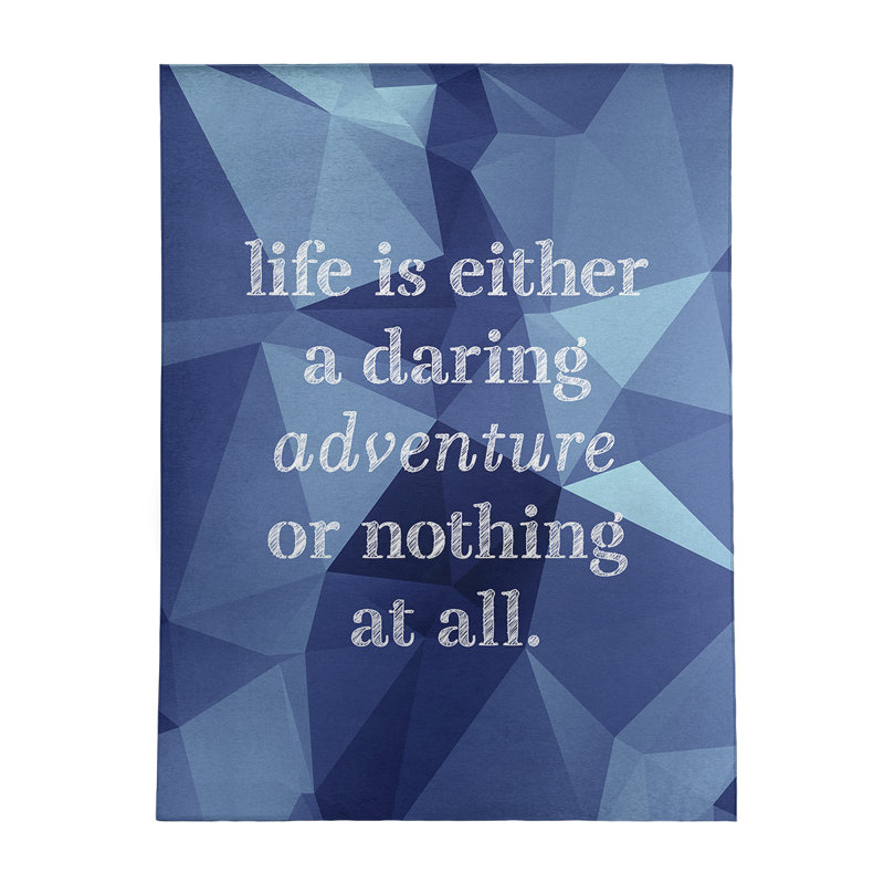 Tapis en poly-chenille life quote, Rectangle 5 pi x 7 pi