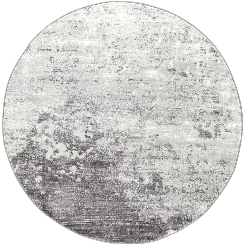 Heimskringla Abstract Indoor Rug, Round 5'3"
