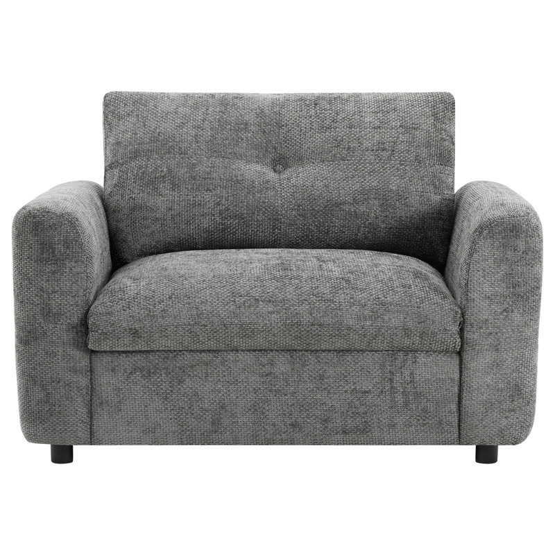 Fauteuil à accoudoirs simple en mousse à haute densité avec double portage en chenille de 42 po x 33 po Pull - Line et pour la détente dans le salon