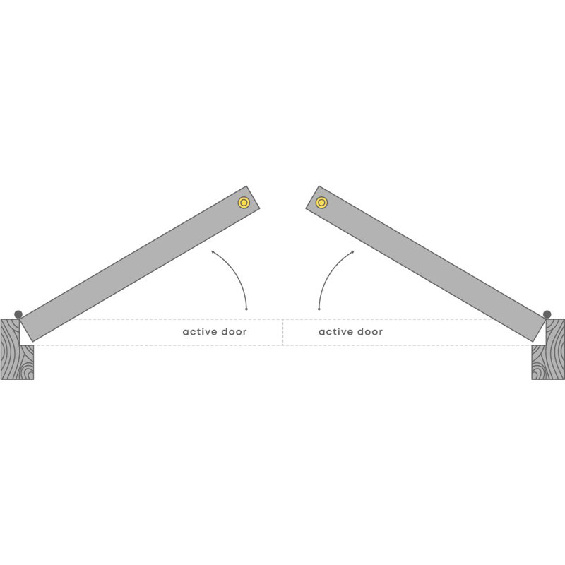 Arvika 48" Polar White Wood Composite Double Prehung Interior Door