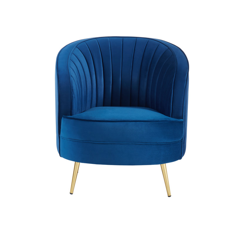 Agridaki Velvet Armchair, Blue Velvet