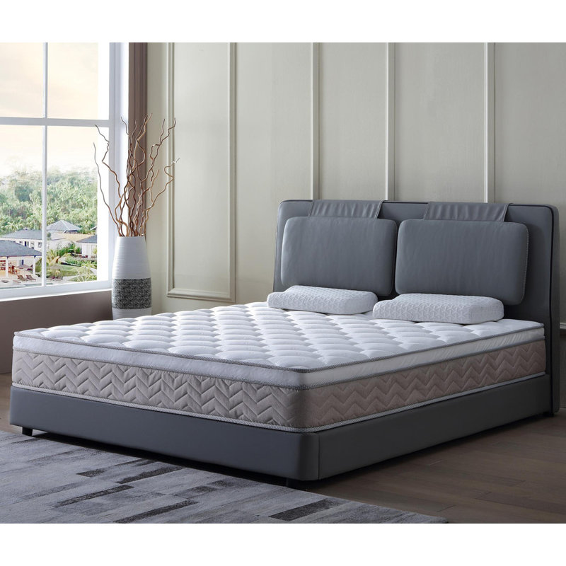 Matelas hybride 12 po dans une boîte - ressorts ensachés individuels et mousse à mémoire de forme, fermeté moyenne, soulagement de la pression