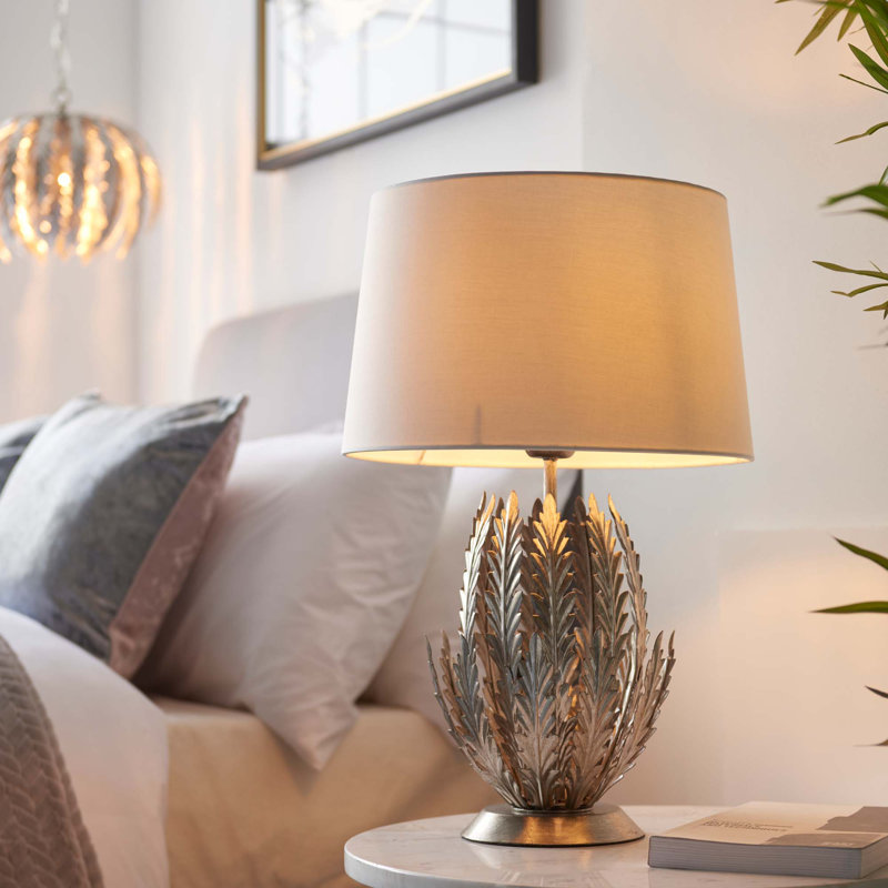 Jalynn Metal Table Lamp, Silver