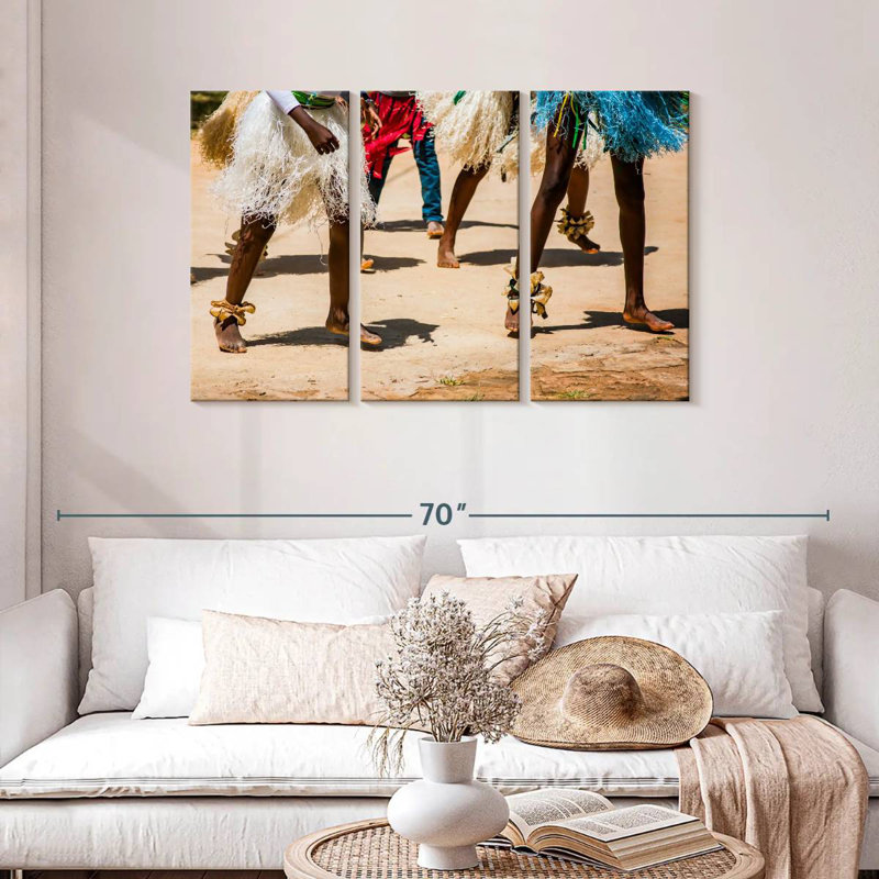 Enn Native African Dancers, 28" H x 45" W