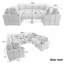 Canapé-lit modulaire convertible en U 108,7 po pour salon, gris-224660682