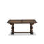 Ensemble de salle à manger 9 pièces comprenant une table rectangulaire avec rallonge amovible et 8 chaises rembourrées en lin gris, 107 x 234 cm, style jacobéen-2033030739-2097424671