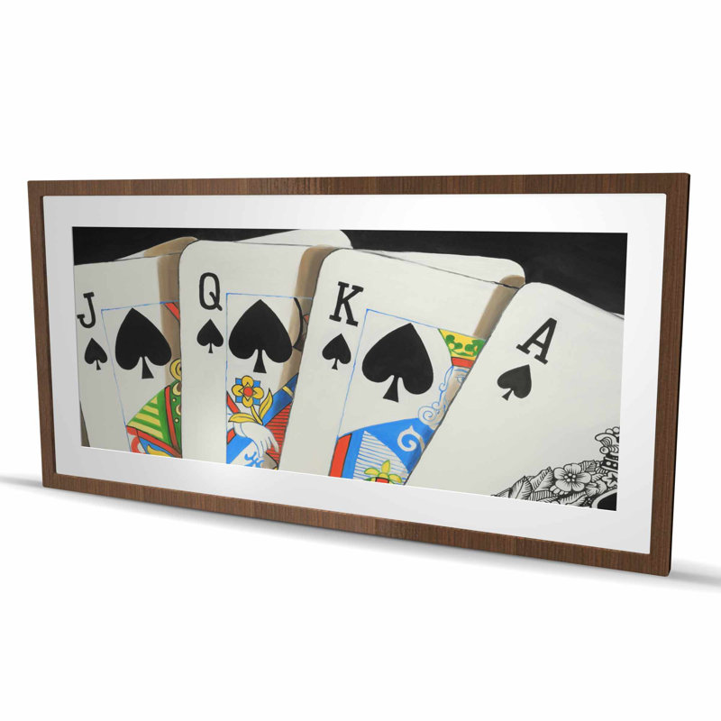 Reproduction encadrée noire Spades Royal Flush | Décoration intérieure