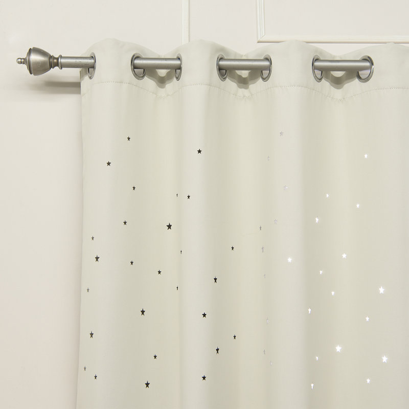 Gaitan Room Darkening Curtain Pair, 52" W x 63" L, Biscuit