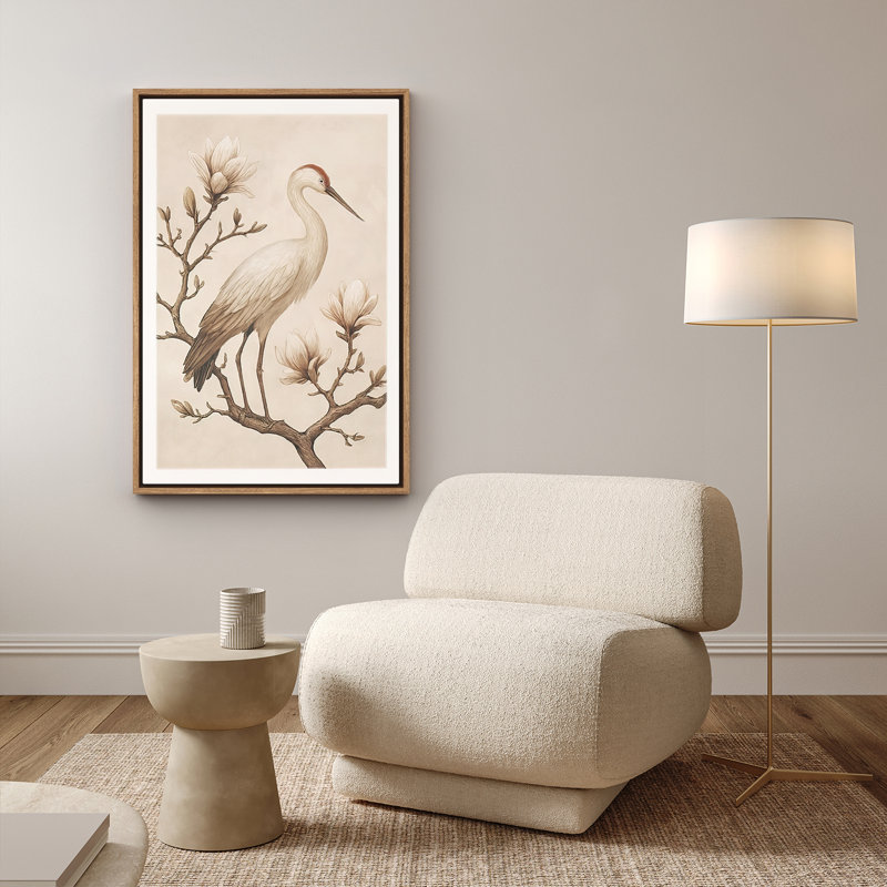 Art mural encadré abstrait rétro antique classique pour chambre à coucher, H 36 po x l 24 po, Naturel