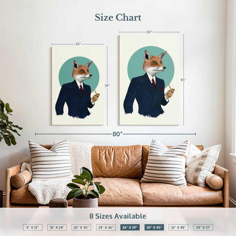 Brampt Mr. Fox, 39" H x 26" W