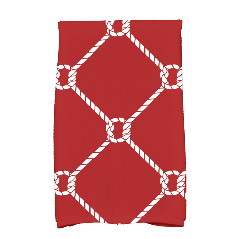 Torchon géométrique Ludwig, Rouge