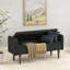 Banc de rangement en velours Teddy-483708129