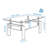 Fraiya Rectangle Coffee Table with Tempered Glass & MDF Storage Shelf, Modern Living Room or Office Center Table-1754308173-1752602306