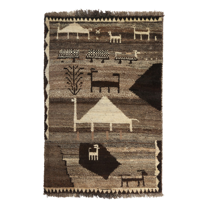 One-of-a-Kind 3'5" X 4'11" Hand Knotted Area Rug