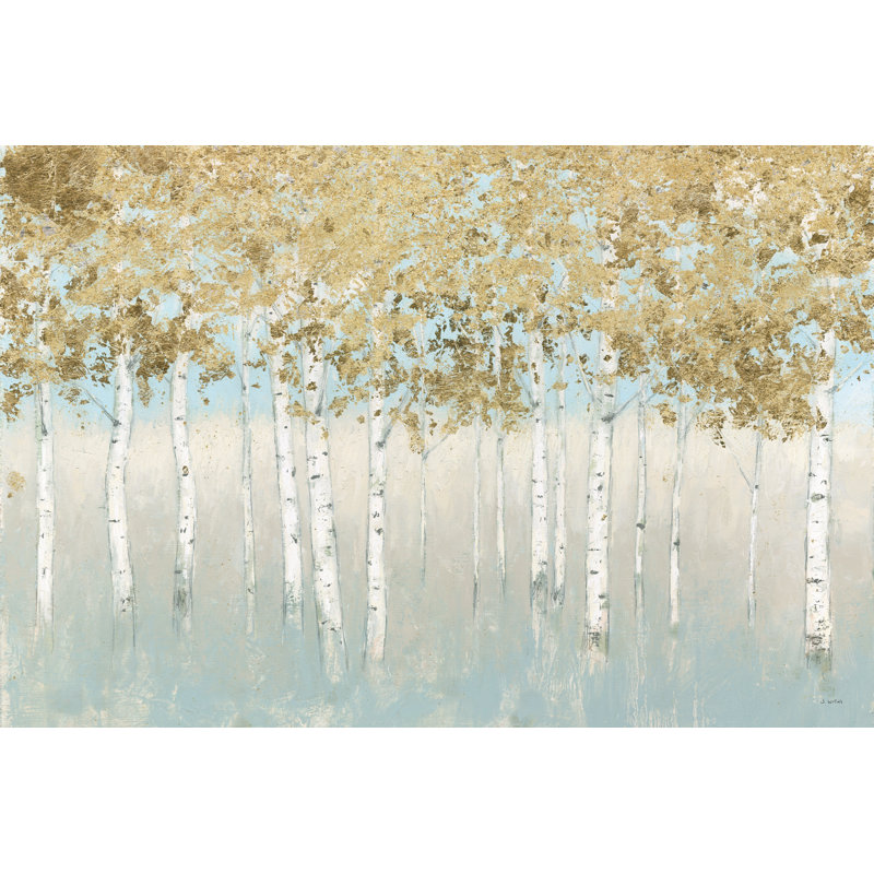 «Shimmering Forest» par James Wiens - peinture sur toile tendue, H 8 po x l 12 po