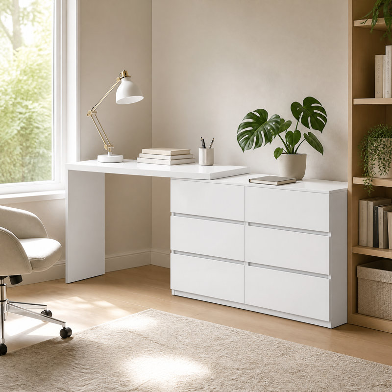 Coiffeuse 6 tiroirs White