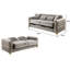 Canapé contemporain en tissu taupe avec rembourrage en mousse haute densité, système de ressorts ensachés 4.0 et assise mi-ferme pour un confort optimal dans le salon. Structure moderne en bois de bouleau massif.