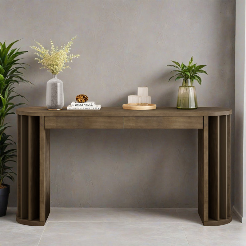 Table d'appoint 59,02 "pour le couloir du salon, Naturel