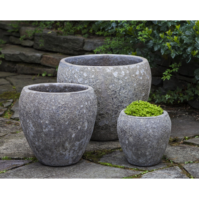 Symi Handmade Ceramic Planter, Angkor Gray