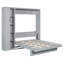 Lit escamotable double pleine grandeur avec tablettes, garde-robe et lumières DEL-1441127926