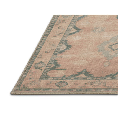 Machine Washable Overdyed Beige Area Rug